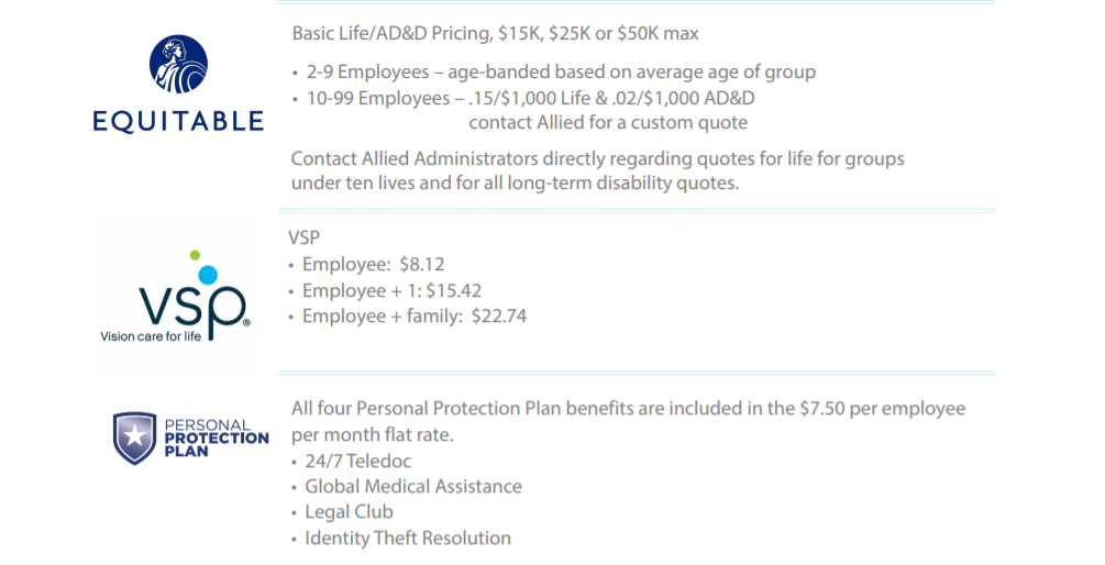 Allied Benefit Suite: Personal Protection Plan Rate Change Effective 5/1/20