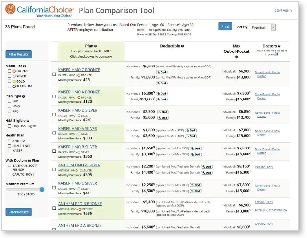 CalChoice Introduces New Plan Comparison Tool
