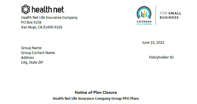 Health Net Covered California Small Business Group Updates