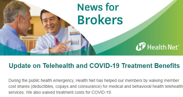Health Net: Update on Telehealth and COVID-19 Treatment Benefits