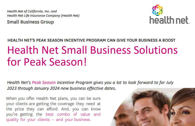 Health Net's Peak Season Incentive Program Starts July 1, 2023